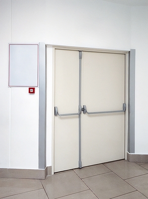 Полуторная дверь с ручками push-bar Полуторная дверь с ручками push-bar