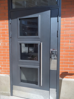 Дверь с окнами для подъезда