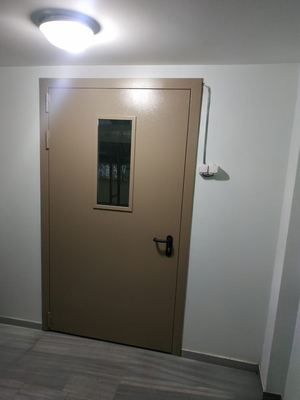 Дверь со стеклом и ручкой push-bar