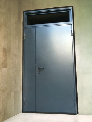 Серая с фрамугой и стеклом Серая с фрамугой и стеклом