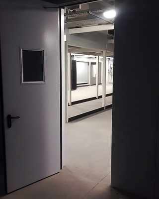 Ворота с окном в двери