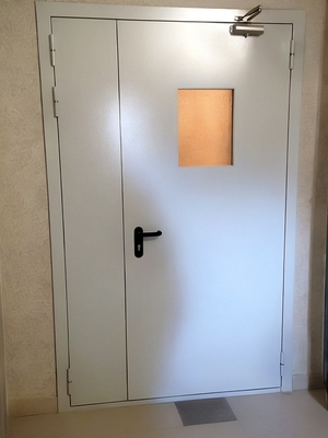 Дверь с окном и доводчиком Дверь с окном и доводчиком