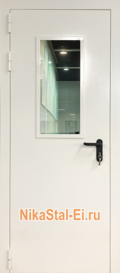 Однопольная противопожарная дверь с остеклением ei-60