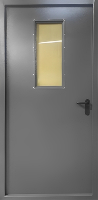 Однопольная противопожарная дверь с остеклением ei-60 Однопольная противопожарная дверь с остеклением ei-60