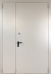 Полуторная глухая противопожарная наружная дверь ДСН ei-60 с кодовым замком