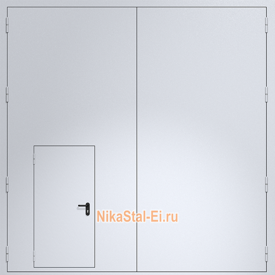 Промышленные противопожарные ворота из сэндвич-панелей 4500х4500 мм Промышленные противопожарные ворота из сэндвич-панелей 4500х4500 мм