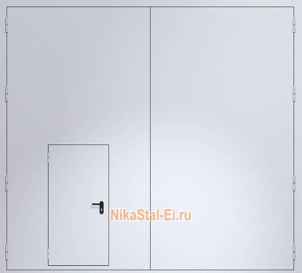 Промышленные огнестойкие ворота из сэндвич-панелей 5000х4500 мм Промышленные огнестойкие ворота из сэндвич-панелей 5000х4500 мм