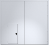 Промышленные огнестойкие ворота из сэндвич-панелей 5000х4500 мм